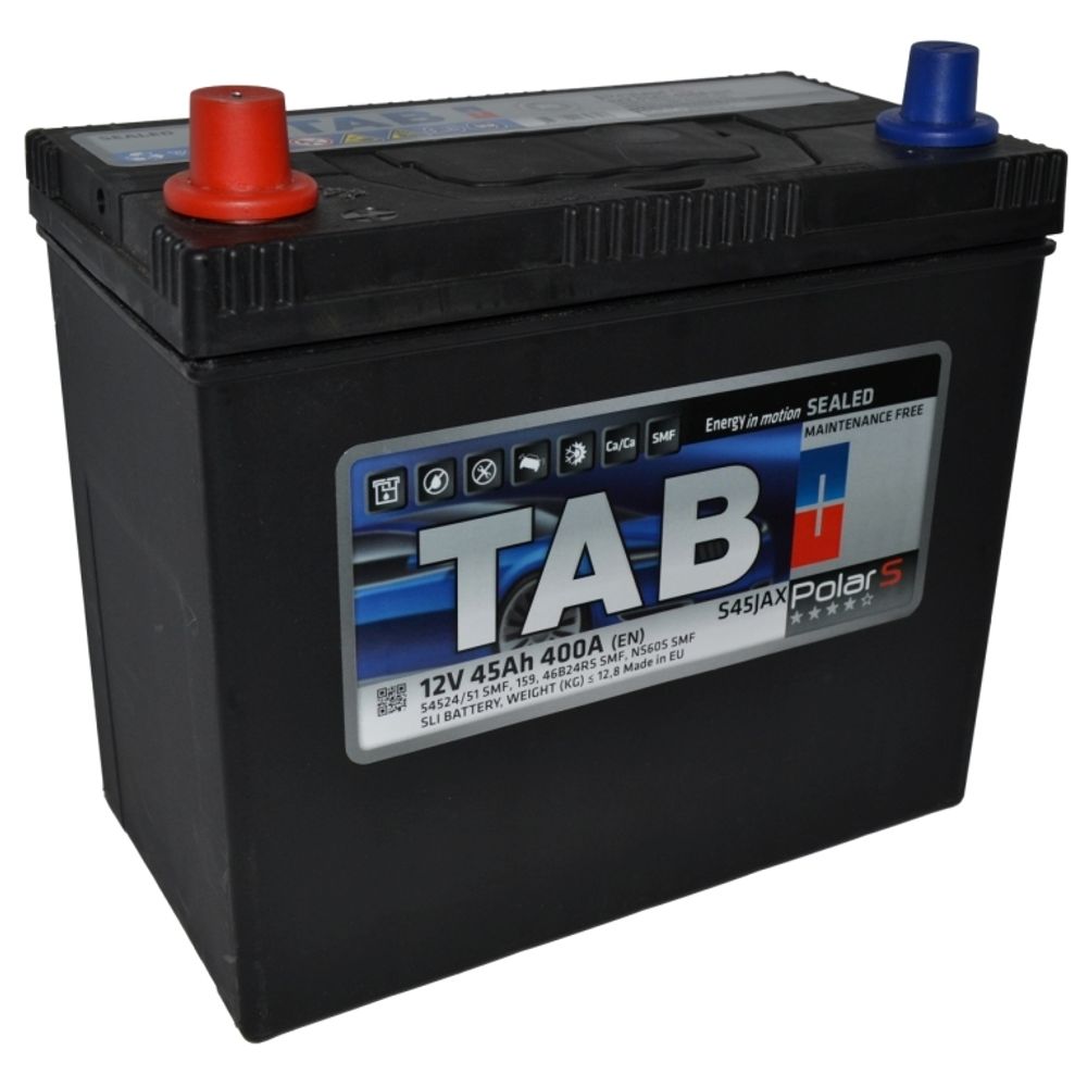 TAB POLAR JIS MF 6CT- 45 ( 246345 / 246245 ) аккумулятор TAB POLAR JIS MF 6CT- 45 ( 246345 / 246245 ) аккумулятор