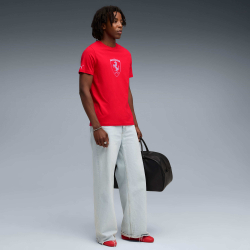 PUMA X SCUDERIA FERRARI МУЖСКАЯ ФУТБОЛКА SPORTSWEAR TONAL SHIELD, КРАСНЫЙ