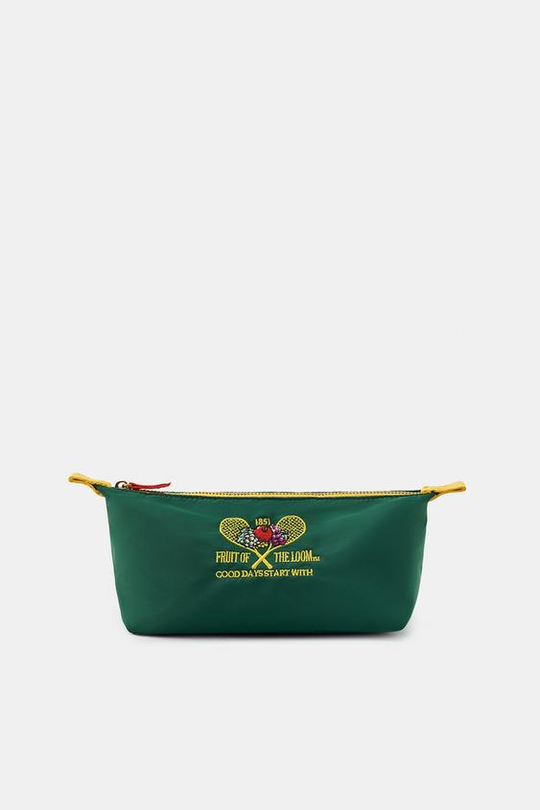 ZARA - FRUIT OF THE LOOM™ НЕЙЛОНОВАЯ СУМКА С ВЫШИВКОЙ, ЗЕЛЕНЫЙ