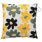 Чехол на подушку IKEA GULLBERGSO (ГУЛЛБЕРГСЁ), Белый с цветочным рисунком, 50x50 см