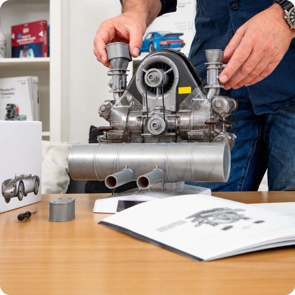 Конструктор Franzis Porsche Carrera-Rennmotor Typ 547 1:3