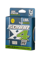 Плетеный шнур для рыбалки TauMANN Sonar PE X4 150m #1.2 (0.18mm) Yellow
