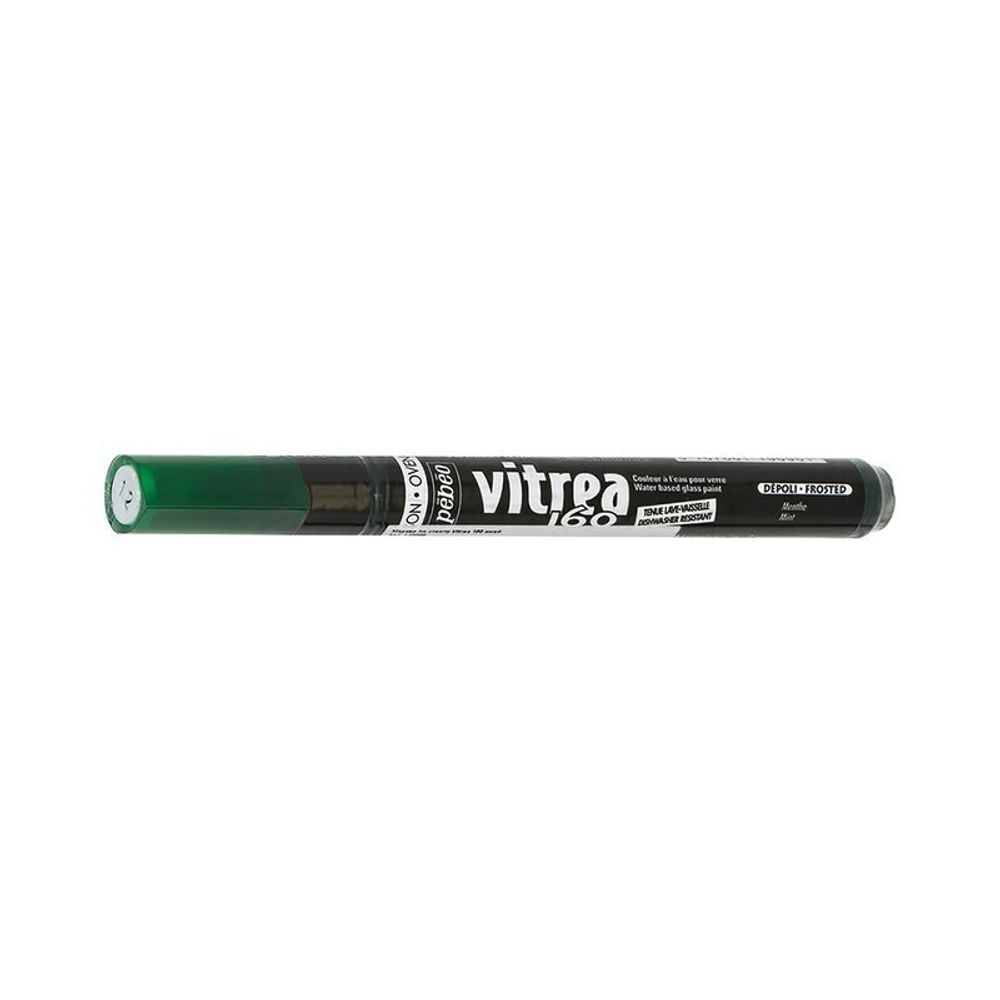 Маркер по стеклу Vitrea 160 иней 1.2 мм, перо круглое, 6 шт, 119096 мятный, Pebeo