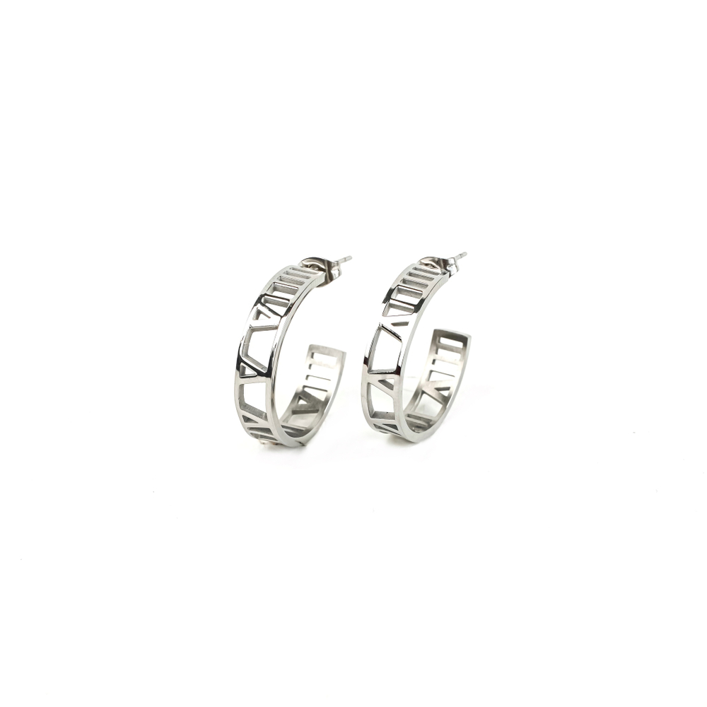 Серьги РИМСКИЕ ЦИФРЫ silver