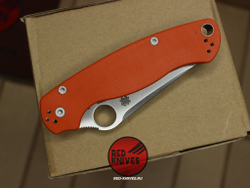 Нож Spyderco Paramilitary 2 Tanto G10 - оранжевая рукоять, клинок сатин RK/475