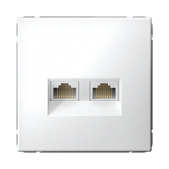 Розетка компьютерная RJ45 + RJ45, Cat 5e Systeme Electric ArtGallery Белый GAL000185