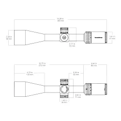 Оптический прицел Vector Optics HUGO 6-24x50 (SCOL-31) - схема с габаритными размерами