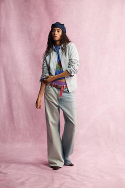 ZARA - FRUIT OF THE LOOM™ ДЖИНСОВАЯ РУБАШКА, СИНИЙ