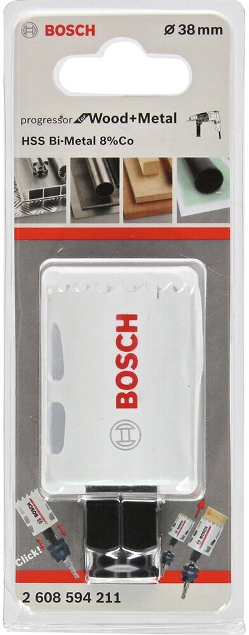 Коронка для металла BOSCH HSS CO ф 38мм 2 608 594 211