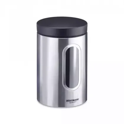 Банка для сыпучих продуктов с окошком 1.8л Westmark Steel