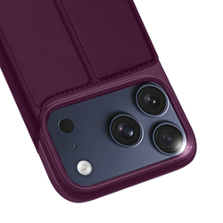 Чехол книжка темно-красного цвета (Dark Cherry) для iPhone 18 Pro Max и 17 Pro Max, серия Skin Pro Series от Dux Ducis
