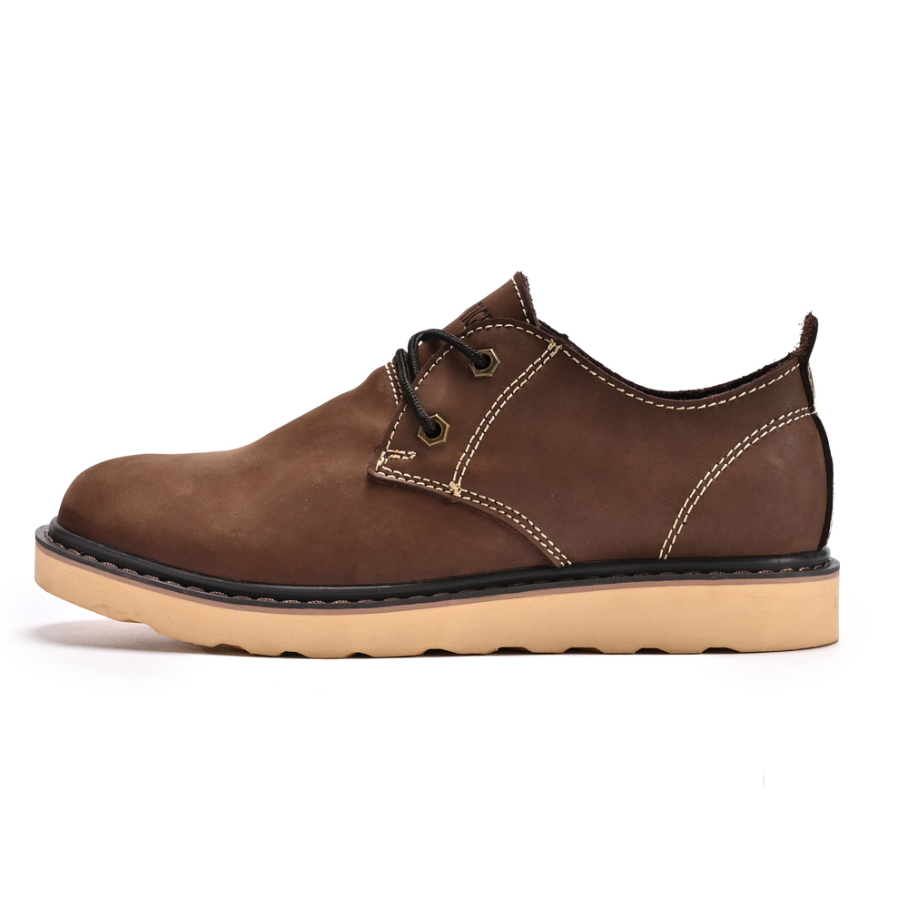 HERR TIGER Top Grain Cow Leather Work Boots Men"s Dark Brown
