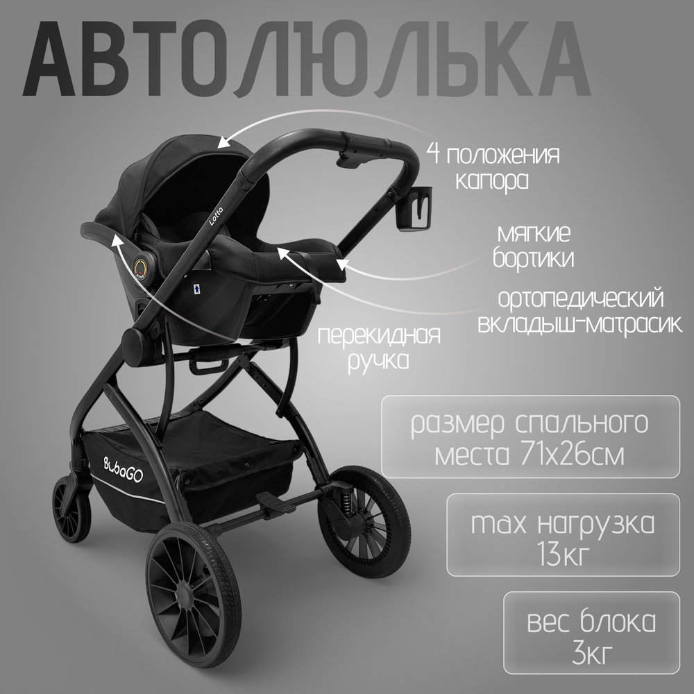 Модульная коляска BubaGO Lotta Thermo 3в1