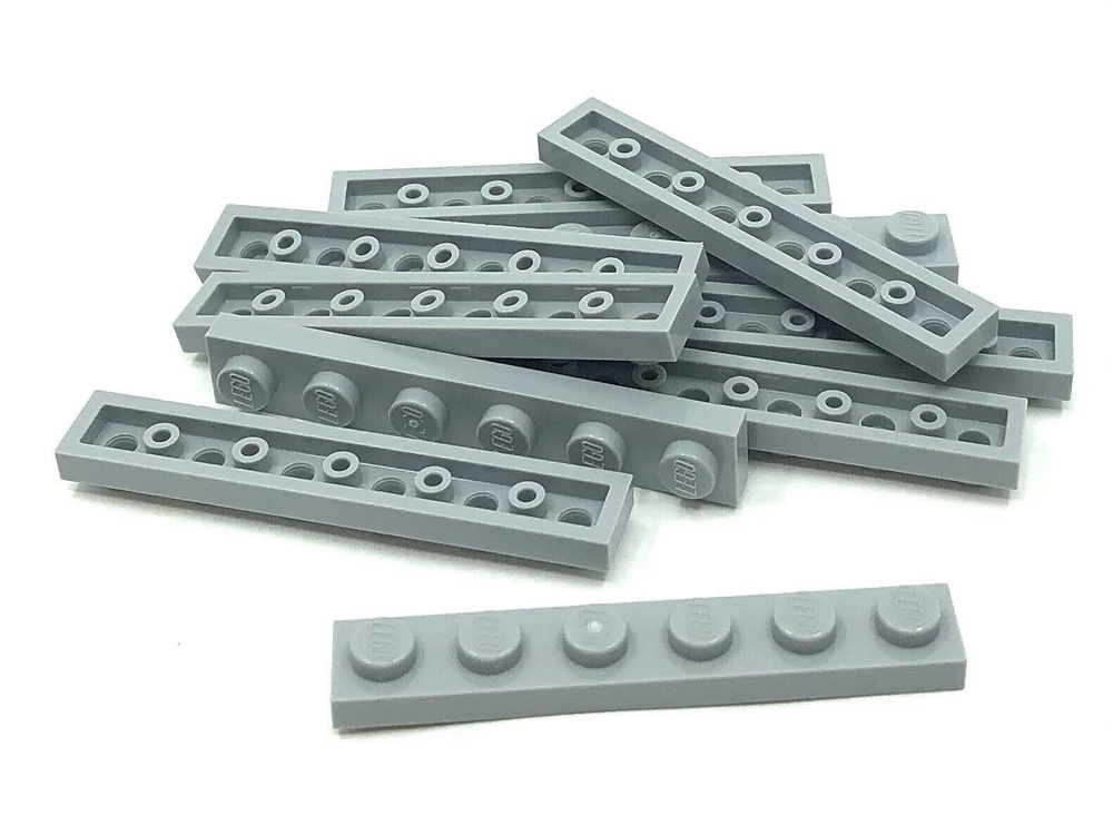 Lego 50шт Плитка 1x6 (серый) 3666-4211438
