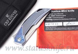 Нож CKF/BHARUCHA Justice Mini (М398, integral Ti handle, ZircuTi)фотография - 10