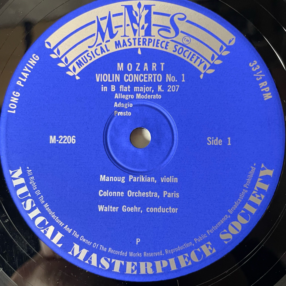 Винтажная виниловая пластинка LP Mozart Моцарт, Концерт Для Виолончели, Violin Konzert Nr. 1 , Nr. 5 (Германия 1963)