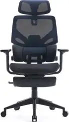 Кресло Cactus CS-CHR-MC01 синий сиденье черный сетка/ткань с подголов. крестов. пластик подст.для ног
