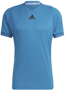 Мужская теннисная футболка Adidas Tennis Freelift T-Shirt Primeblue M - sonic aqua