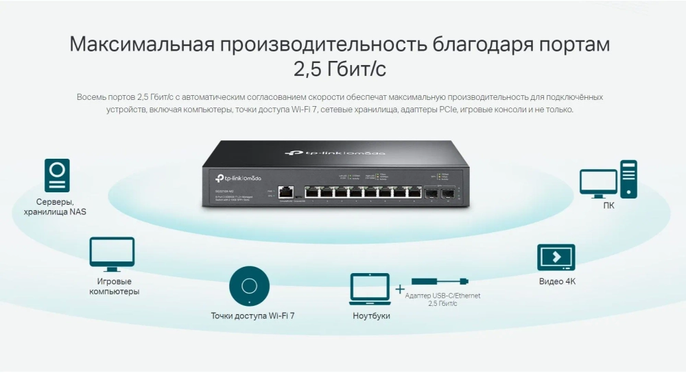 Коммутатор TP-Link Omada (SG3210X-M2)