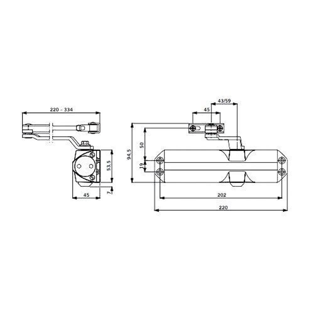Доводчик дверной DORMA TS-68 EN2-4 коричневый