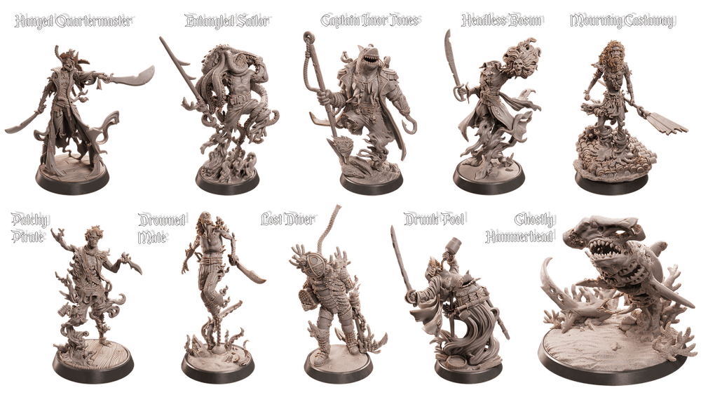 Завистливая буря Envious Tempest Миниатюры 32-56-75мм (Нет / 75mm / Walking Reef)