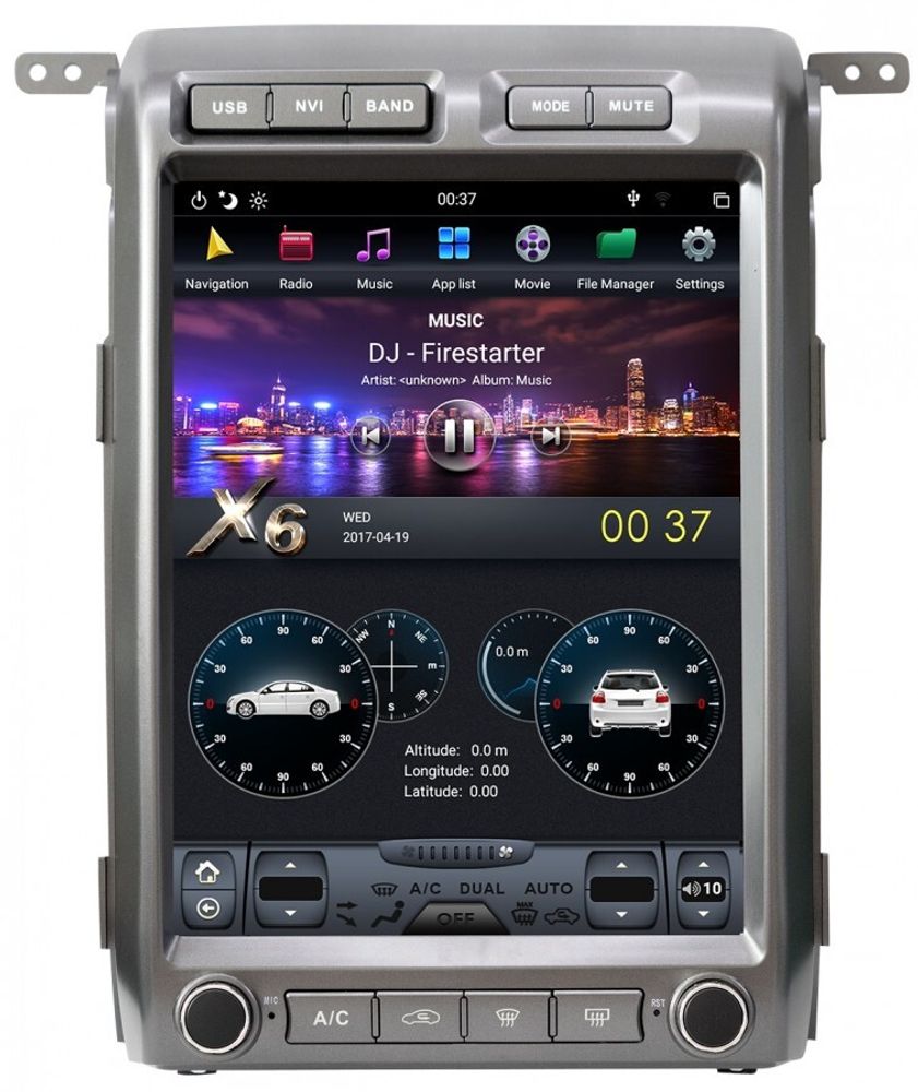 Магнитола для Ford F-150 2009-2014 (климат) - Kuberg ZF-1307A-DSP ("Тесла-Стиль") на Android 9