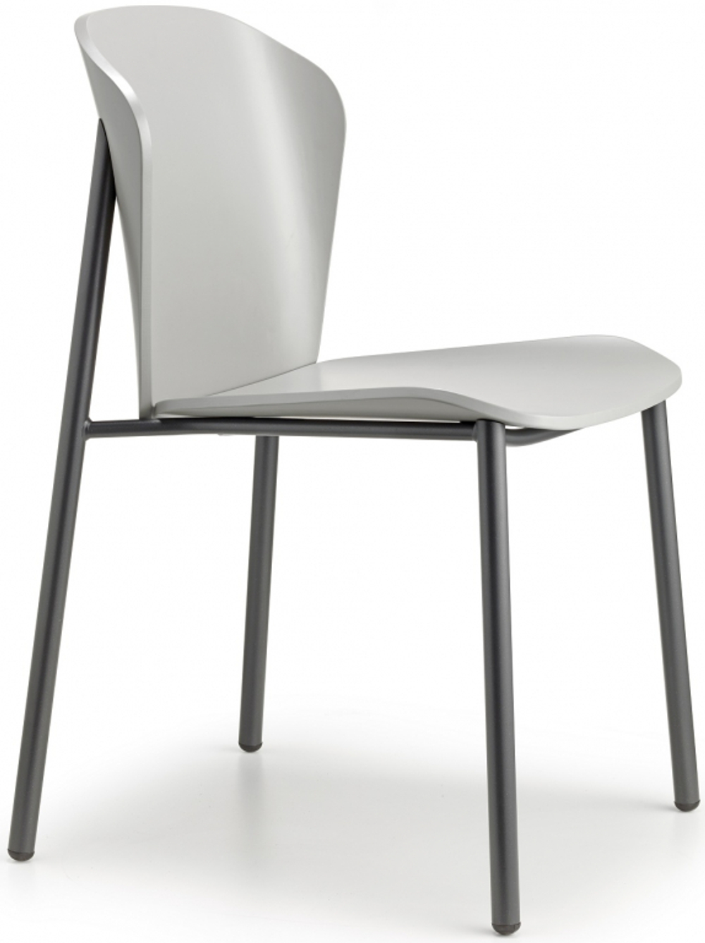 Стул деревянный Scab Design Finn Metal Wood, антрацит, белый ясень