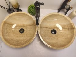 Раковина из оникса ПАРА! Bowl Yellow TinLip BO-60328 40x40x15из натурального камня