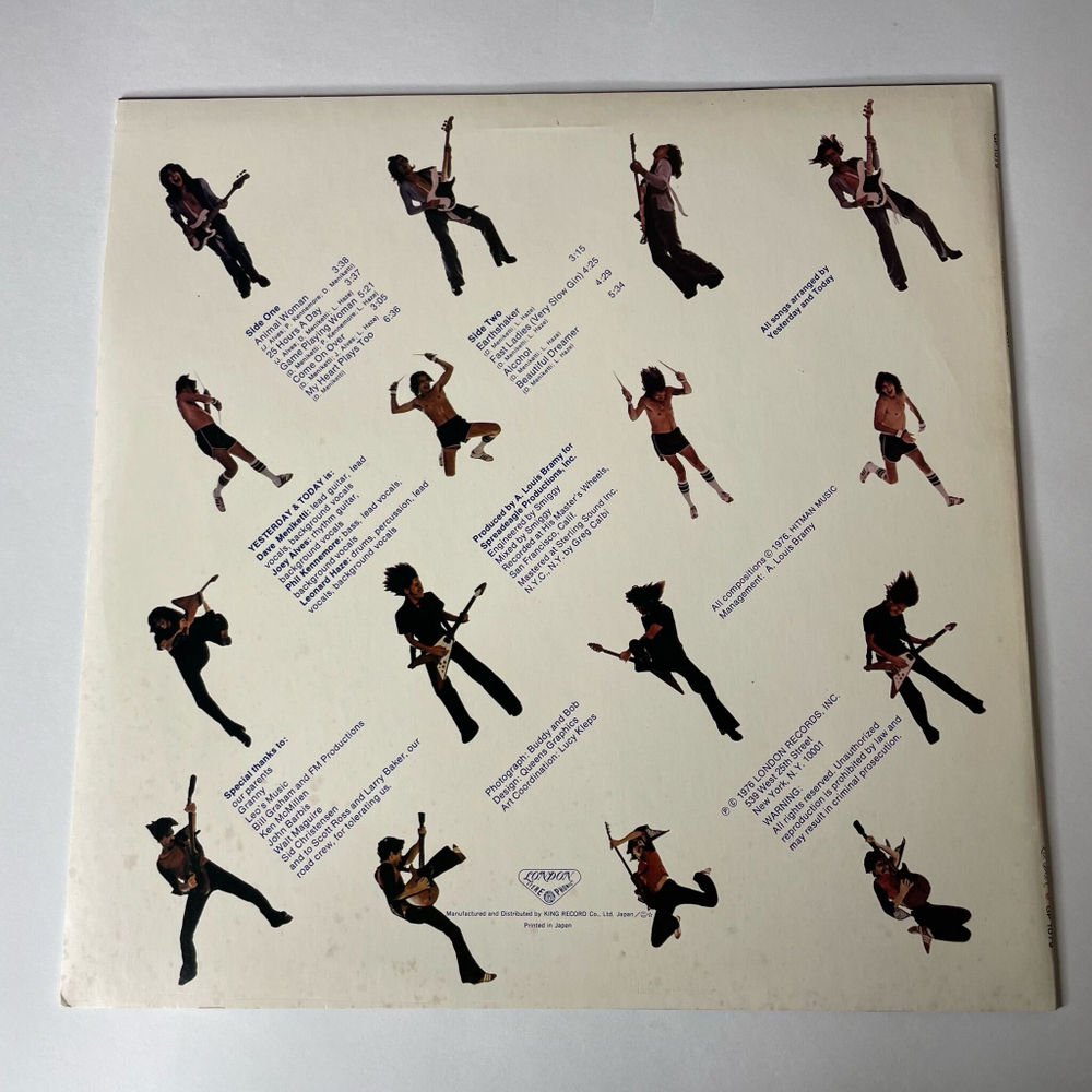 Винтажная виниловая пластинка LP Yesterday And Today (Japan 1977) (No Obi)