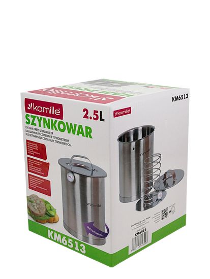 Ветчинница 2,5 л. из нержавеющей стали Kamille KM-6513 с термометром