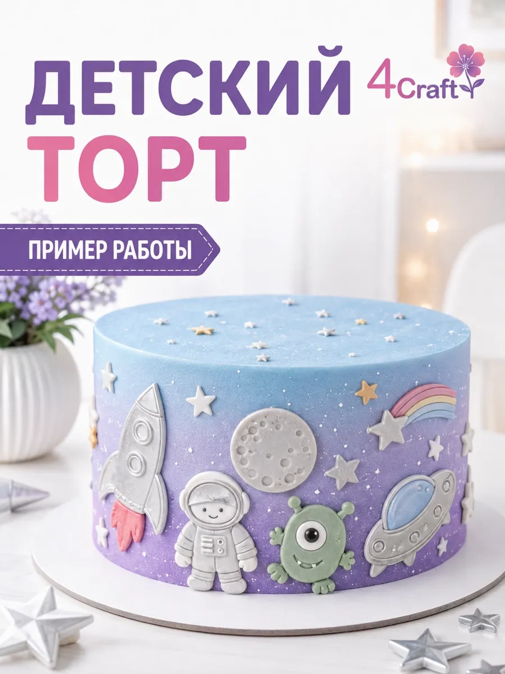 Молд силиконовый для творчества "Космическое путешествие"
