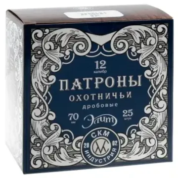 4ОД-04 Патрон охотничий дробовой 12/70, 32г, дробь № 1, п. Импорт, "Элит" уп. 25 шт.