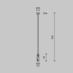 Крепление потолочное Long двойное 700мм Maytoni FLARITY TRA159C-D1-PT