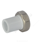 Штуцер PP-R комбинированный белый Дн 32х1 1/4" с накидной гайкой VALFEX 10136032