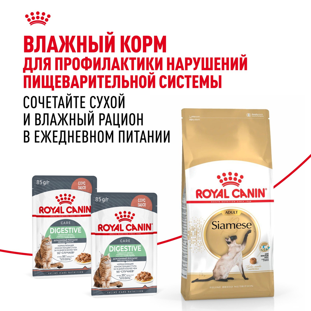Royal Canin Siamese Adult Сиамиз Эдалт Корм сухой сбалансированный для взрослых сиамских кошек 400г