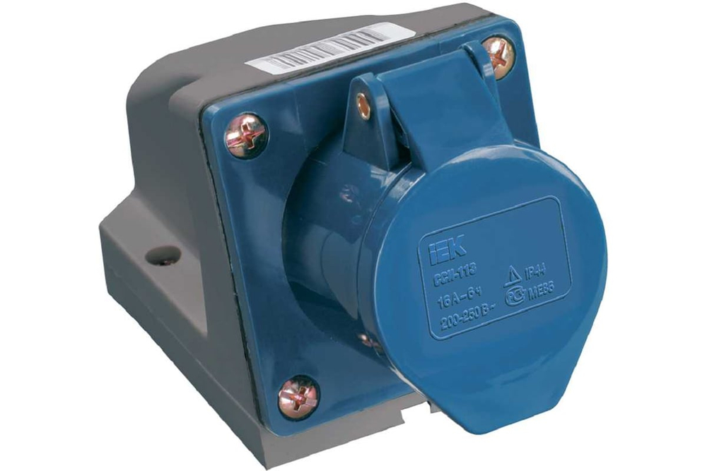 Розетка наружной установки IEK 32А 2P+Е 220В IP44 123 ИЭК PSR11-032-3