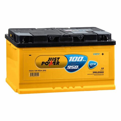 Аккумулятор JUST POWER EFB 100 А/ч обратный R+ 353x175x190 L5 EN 950 А