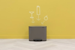 Brabantia Контейнер для мусора Bo 3х11л с сегрегацией, платина 121067