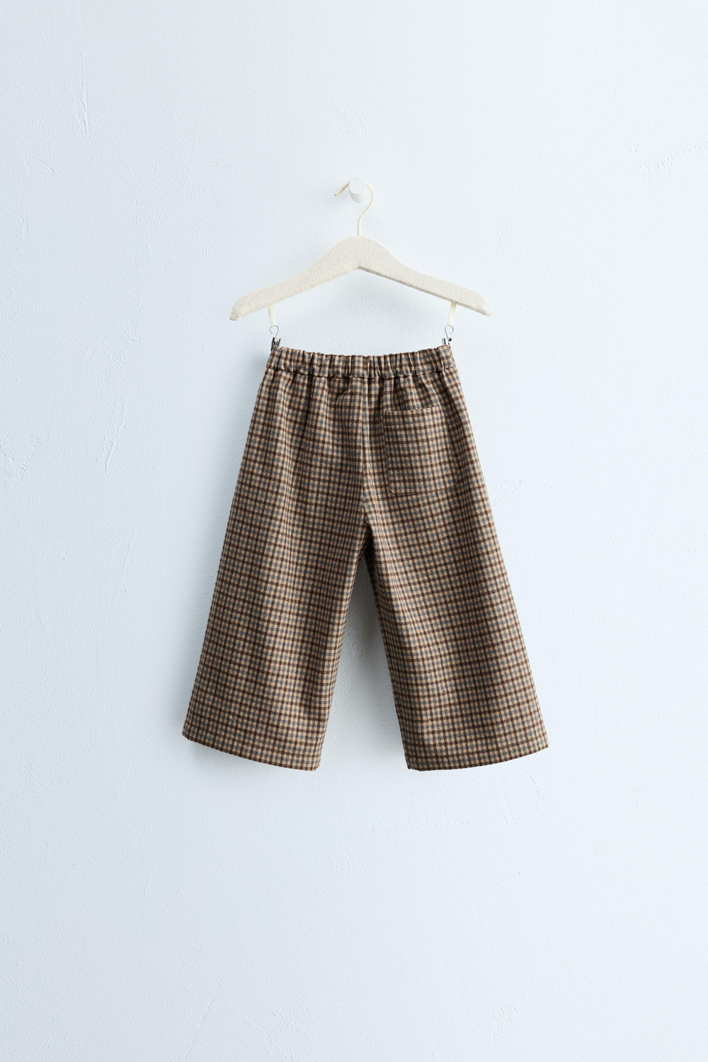 ZARA TIMELESS — БРЮКИ WIDE LEG В КЛЕТКУ, РЫЖЕВАТО-КОРИЧНЕВЫЙ