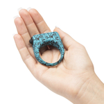 Бирюзовое эрекционное виброкольцо на пенис SILICONE LOVE RING (Цвет: бирюзовый)