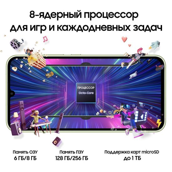 Смартфон Samsung Galaxy A34 8/128 Гб Лайм