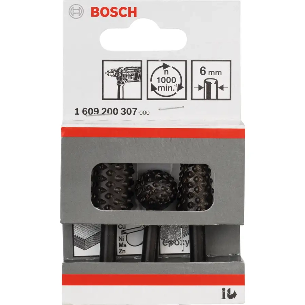 Набор шарошек 3 шт. BOSCH 1609200307