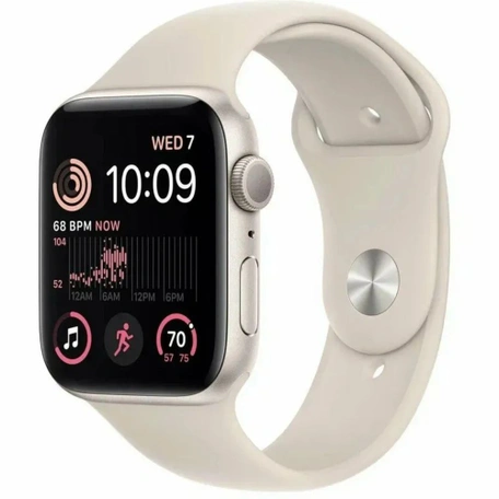 Умные часы Apple Watch SE 2023 44 мм, Starlight Aluminium, Starlight Sport Band - M/L