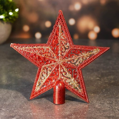 Верхушка на елку "Звезда. Королева праздника" 15*15см