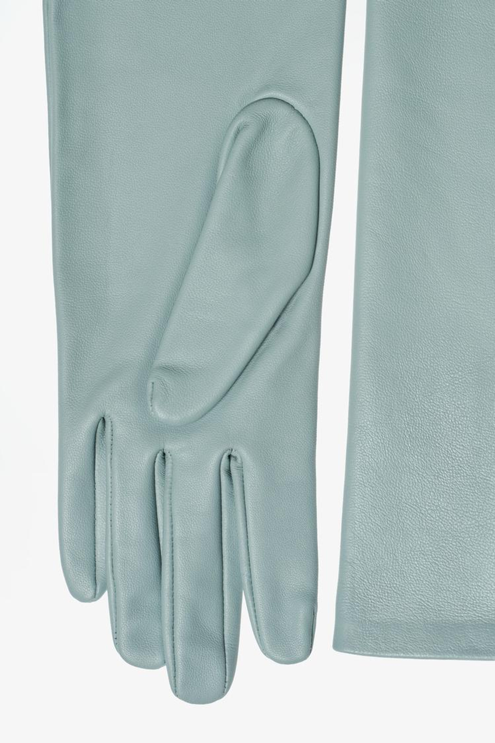 ZARA X JOHN GALLIANO ДЛИННЫЕ ПЕРЧАТКИ ИЗ 100% КОЖИ LIMITED EDITION, МЯТНЫЙ