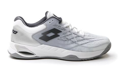 Мужские кроссовки теннисные Lotto Mirage 100 Clay - all white/asphalt/silver metal 2