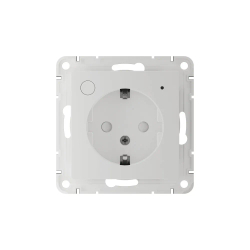 ATLASDESIGN SMART РОЗЕТКА с заземл., со шт., Zigbee, L+N, 16А, мех., БЕЛЫЙ