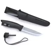 Нож Morakniv Companion Spark, с огнивом, чёрный