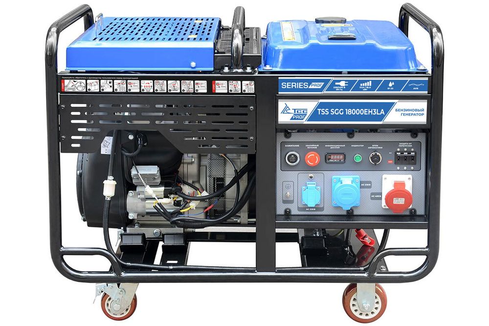 Бензогенератор трехфазный TSS SGG 18000EH3LA - [17 кВт / 32.3 А] двигатель Loncin