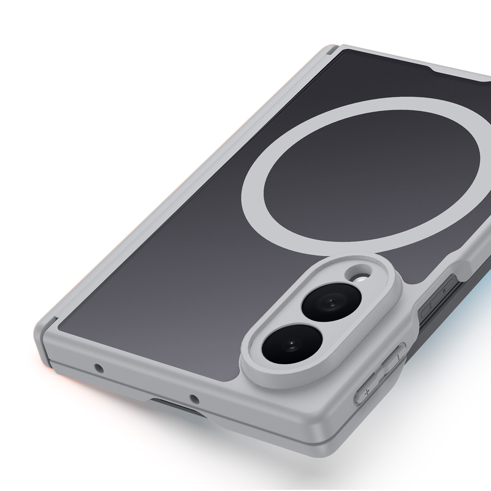 Чехол усиленный с серыми рамками и с MagSafe для Samsung Galaxy Z Fold 8, серия Expn Series Magnetic от Dux Ducis